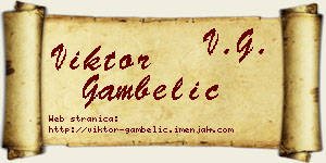 Viktor Gambelić vizit kartica